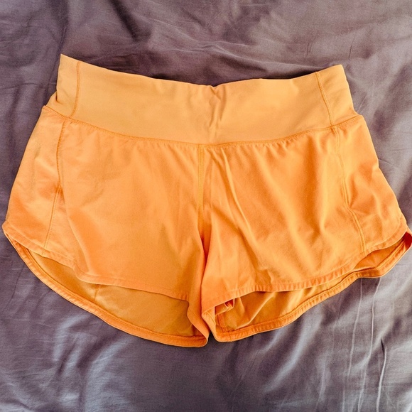 Lululemon - Speed Up Mid-Rise Lined Running Short 4", Sunny Coral, Size 8 - Picture 7 of 8